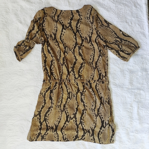 Reynah Snake Print Tunic dress Tie waist. Small. - Picture 5 of 9